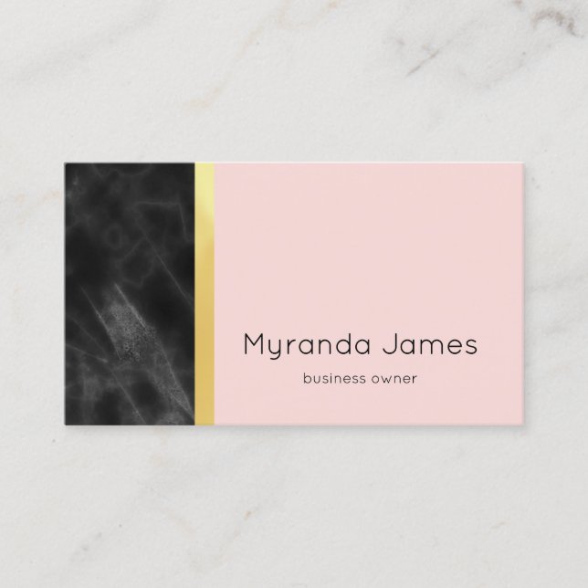 Blush Marble Business Owner Card (Front)