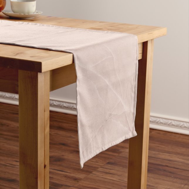 Blush Marble Elegant Contemporary Aesthetic Short Table Runner (In Situ)