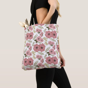 Blush Meadow Blooms AOP Floral Weekender Tote Bag