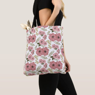 Blush Meadow Blooms AOP Floral Weekender Tote Bag