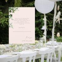 Blush Message Ivy Bridal Shower Thank You