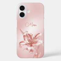 Blush Metallic 3D Lily Flower