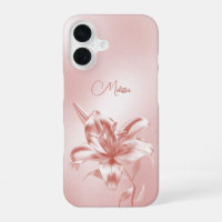 Blush Metallic 3D Lily Flower