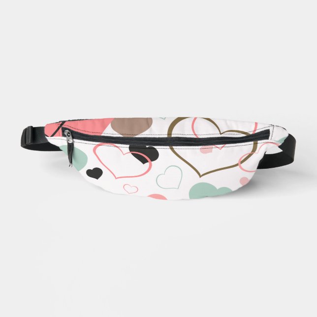 Blush Mint Hearts Bum Bags (Front)