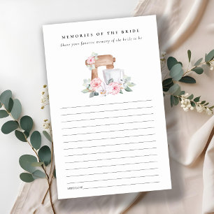 Blush Mixer Floral Bridal Shower Memory Advice