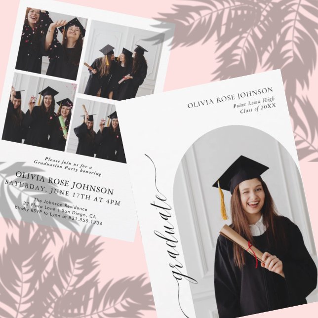 Blush Modern Graduation Photo | Announcement  (Creator Uploaded)