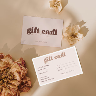 Blush   Modern Minimalist Gift Certificate