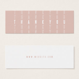 Blush Modern Small Business Thank You Card