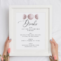 Blush Moon. Celestial Wedding Bar Drinks Menu Sign