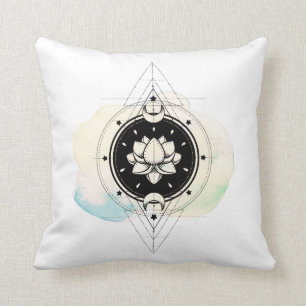 *~* Blush Moon Lotus Stars Path to Nirvana Cushion