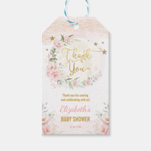 Blush Moon Twinkle Little Star Baby Shower Favours Gift Tags