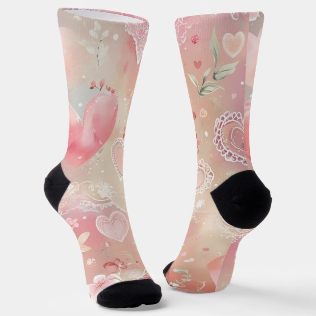 Blush of You Socks (Angled)