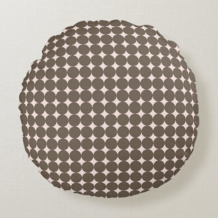 Blush & Olive Modern Dot Woodland Pillow - Round
