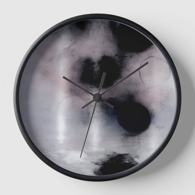 Blush Orbit Abstract Clock (Front)