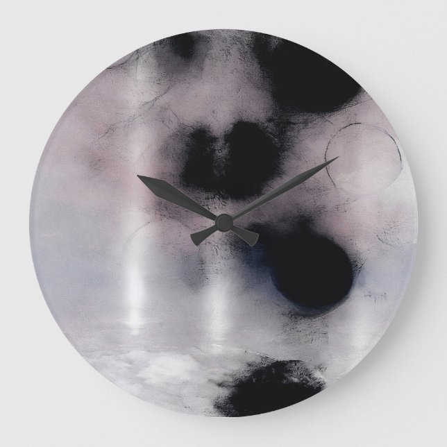 Blush Orbit Abstract Large Clock (Front)