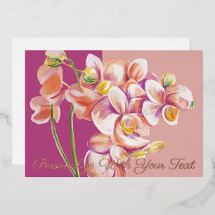 Blush Orchid Watercolor Chic Floral Personalised
