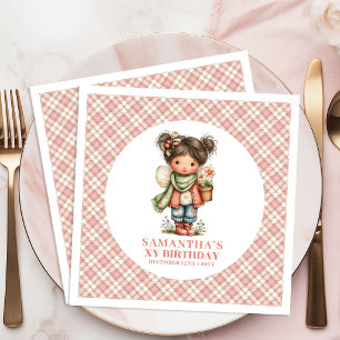 Blush Pastel Cute Fairy 1st Birthday Party Napkins