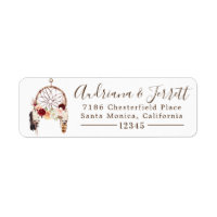Blush & Peach Rose Boho Dream Catcher Address