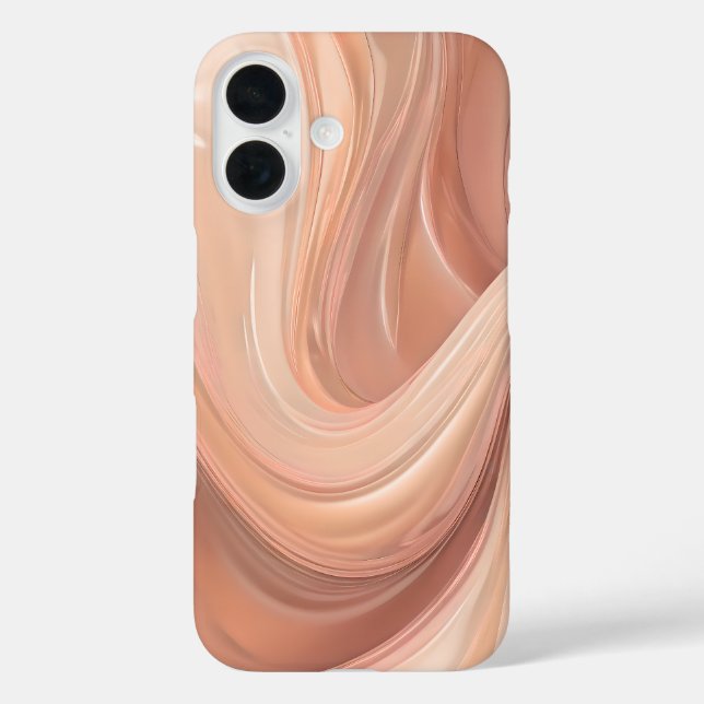 Blush Peach Swirl – Elegant Fluid Marble Pattern Case-Mate iPhone Case (Back)
