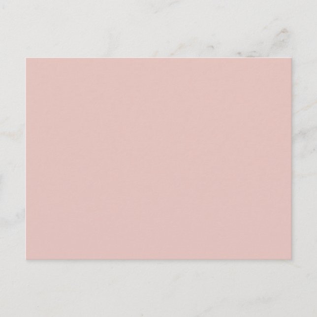 Blush Peachy Light Pink Solid Colour Background Postcard (Front)