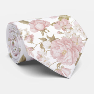 Blush Peonies Neck Tie