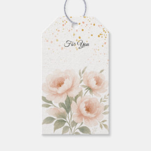 Blush Peony Floral Gift Tag