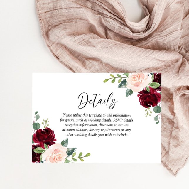 Blush Perfection: Watercolor Floral Wedding Enclosure Card (Creator Uploaded)