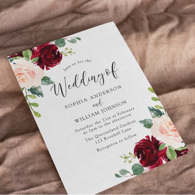 Blush Perfection: Watercolor Floral Wedding Invitation (Creator Uploaded)