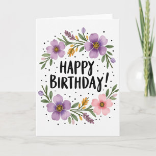 Blush Petal Birthday Card