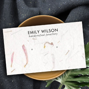 BLUSH PETAL HANDMADE PAPER STUD EARRING DISPLAY BUSINESS CARD