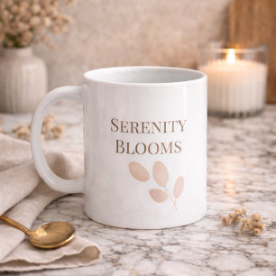 Blush Petal Script Classic Mug, 11 oz Coffee Mug