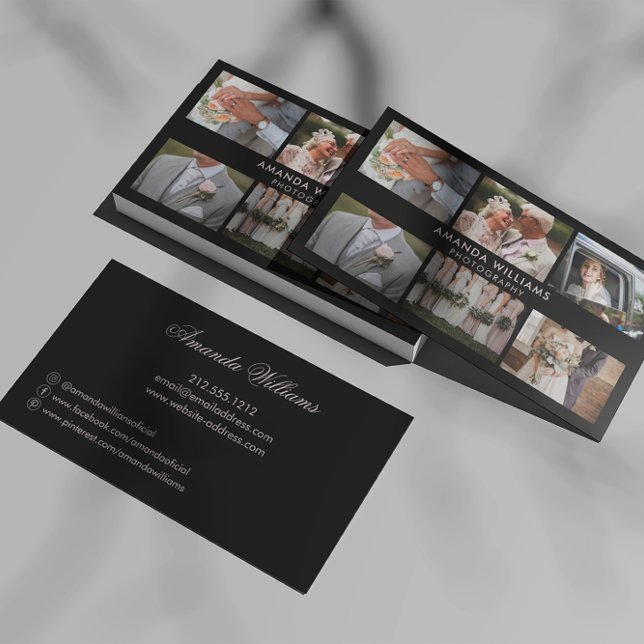 Blush Photo Collage Photographer/photography Business Card (Creator Uploaded)