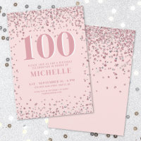 Blush Pink 100th Birthday