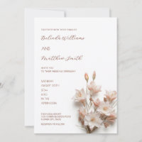 Blush Pink 3D Flowers | QR Code