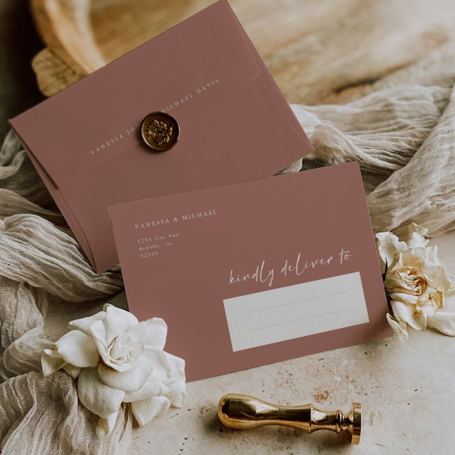 Blush Pink A7 5x7 Wedding Invitation Envelope (Blush Pink A7 5x7 Wedding Invitation Envelope)