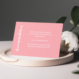 Blush Pink Accommodation Enclosure Card