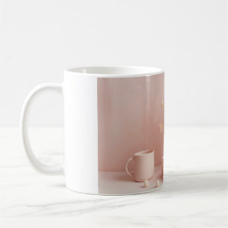 Blush Pink Aesthetic Mug - Boho Dried Flowers Mug
