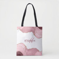 Blush Pink Agate Rose Gold Glitter Modern Monogram