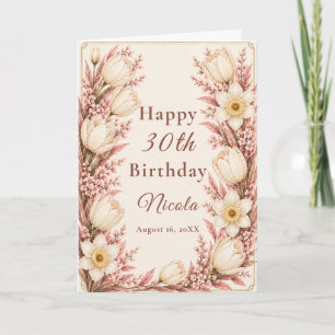 Blush Pink And Champagne Birthday Card