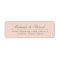 Blush Pink and Charcoal Grey Address Labels