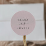 Blush Pink and Charcoal Wedding Envelope Seals<br><div class="desc">These blush pink and charcoal wedding envelope seals are perfect for a December wedding. Personalise the label with the names of the bride and groom. These envelope seals coordinate with the Christmas Greenery Collection by Fresh and Yummy Paperie.</div>