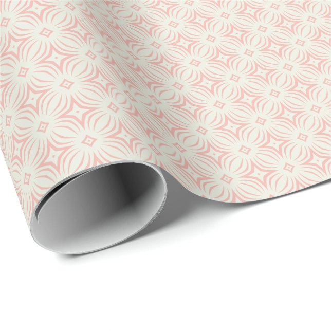 Blush Pink and Cream Infiniti Star Wrapping Paper (Roll Corner)