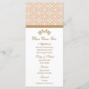Blush Pink and Gold Moroccan Menu