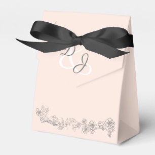 Blush Pink and Grey Wedding Favour Box