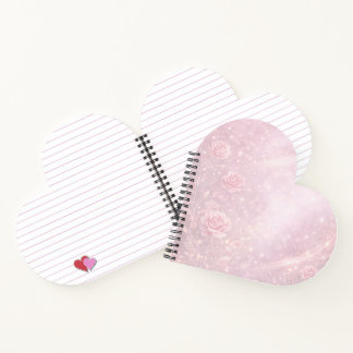 Blush pink and pearl gray florals AI art  Notebook