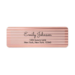Blush Pink and Rose Gold Foil with Stripes