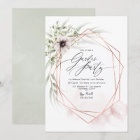 Blush Pink and Rose Gold Geometric Garden Party