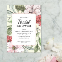 Blush Pink and Sage Fall Floral Bridal Shower