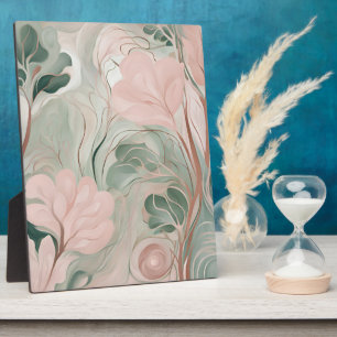 Blush pink and sage green (2) AI art Plaque