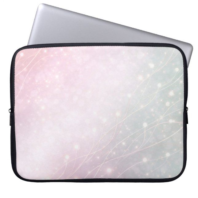 Blush pink and soft mint green patterns AI art  Laptop Sleeve (Front)